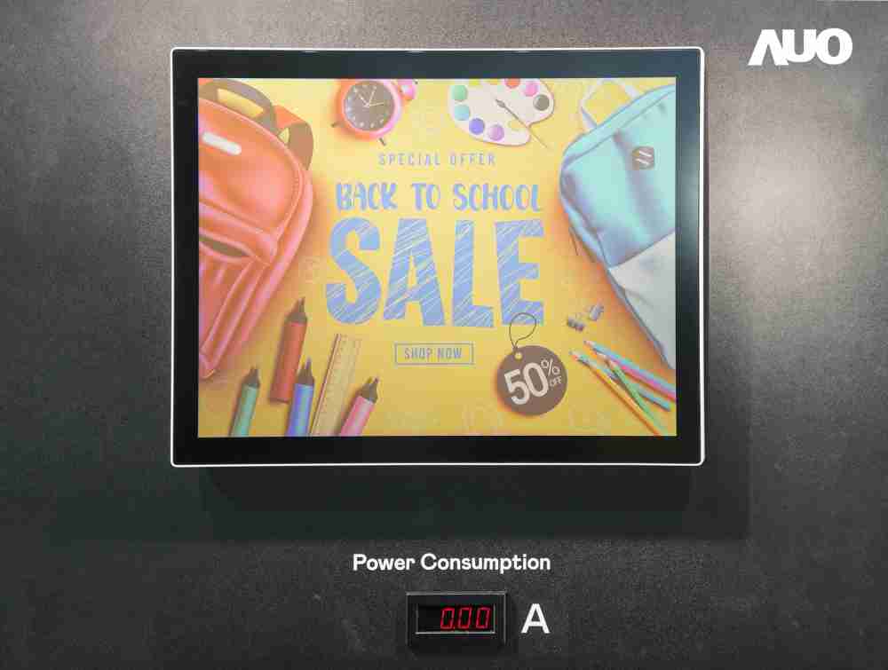 至成国际展示胆固醇液晶超低耗能户外全彩显示器，，，ChLC（胆固醇液晶）以双稳态技术使静态显示零功耗，，，，具省电、、、高彩度、、、环保的特性，，还整合软硬件系统解决方案，，，，可透过单一云端平台管理